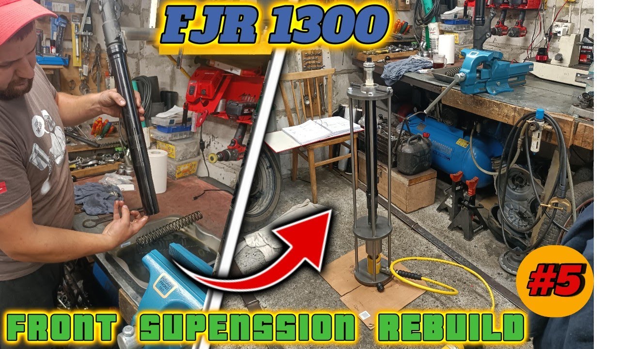 YAMAHA FJR  1300 2019r part 5 FRONT SUPENSSION REBUILD. Serwisuję przednie zawieszenie :)