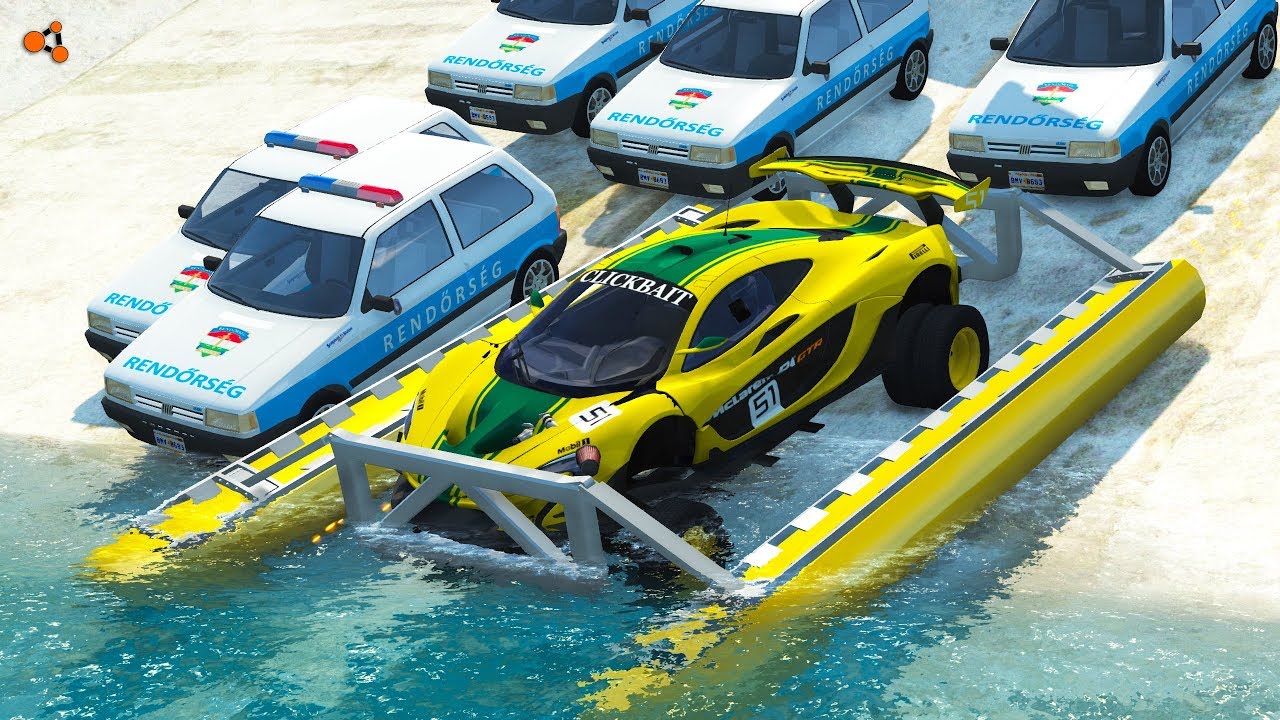 Beamng drive - Police Chases vs Sports Cars crashes #9.5