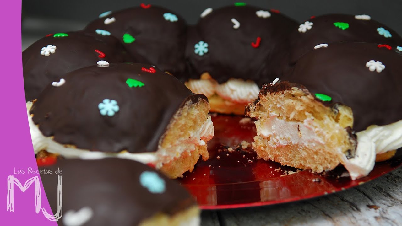 Roscón de reyes con chocolate y nata
