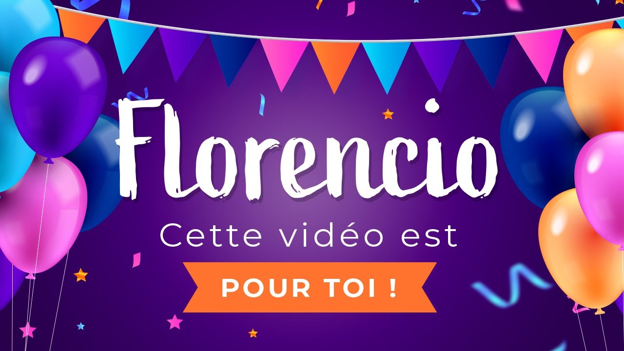 Joyeux anniversaire Florencio ! 🎉🐱 Tous mes vœux d'anniversaire rien que pour toi !