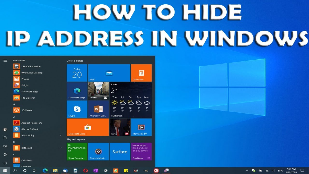 Как скрыть IP-адрес в Windows 10