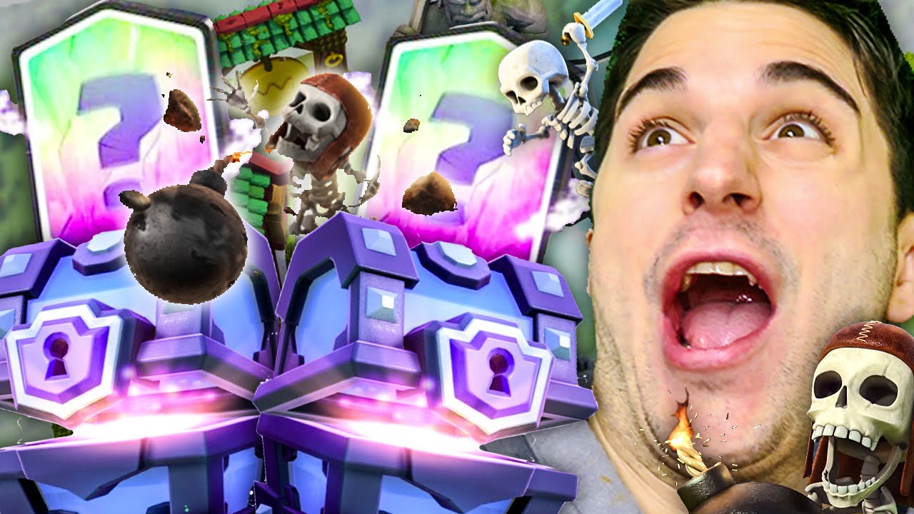 CLASH ROYALE - 2 LEGGENDARIE IN 2 CHEST!! AMAZING SKELETON DECK