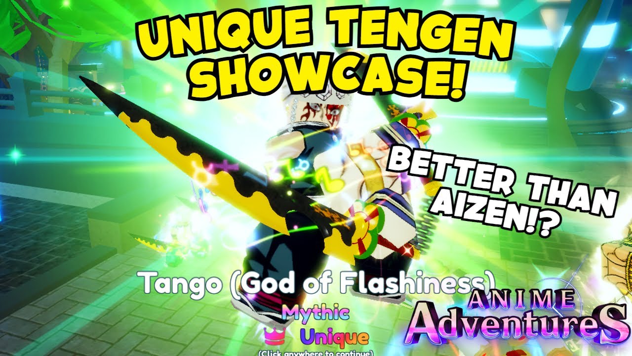 UNIQUE TENGEN IS BETTER THAN AIZEN? SHOWCASE IN ANIME ADVENTURE!