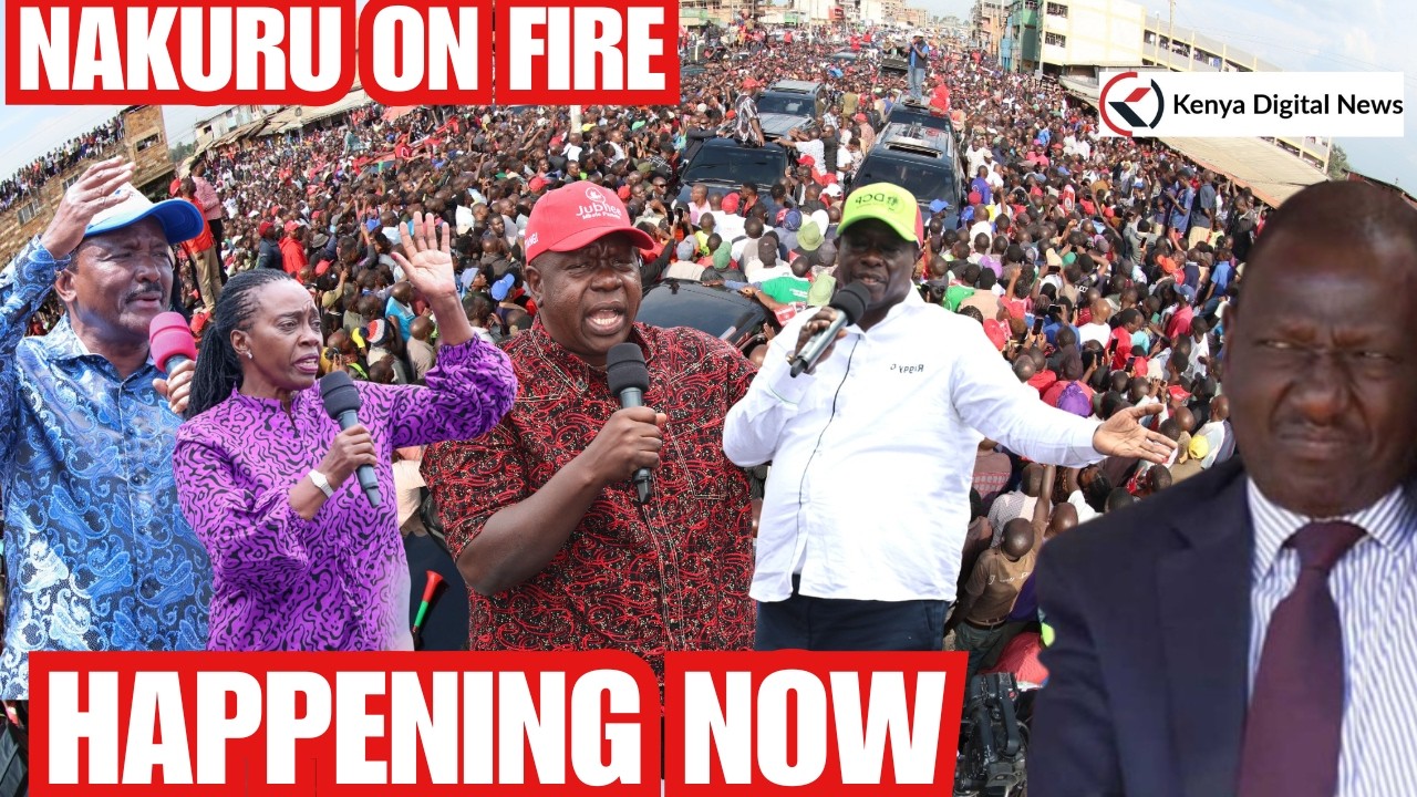 LIVE: Gachagua, Matiang'i and Kalonzo STORM Nakuru!! Addressing Charged Nakuru City Residents