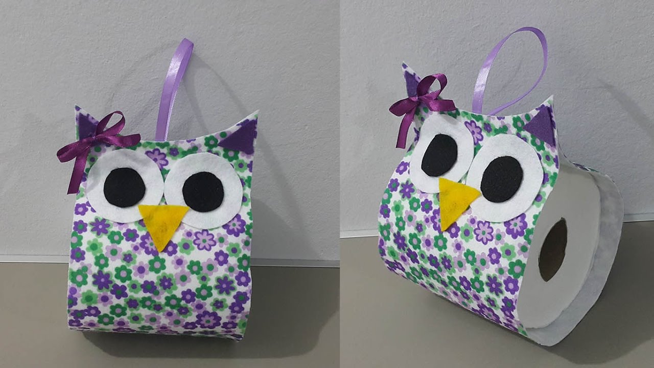 DIY porta papel Higiênico de coruja