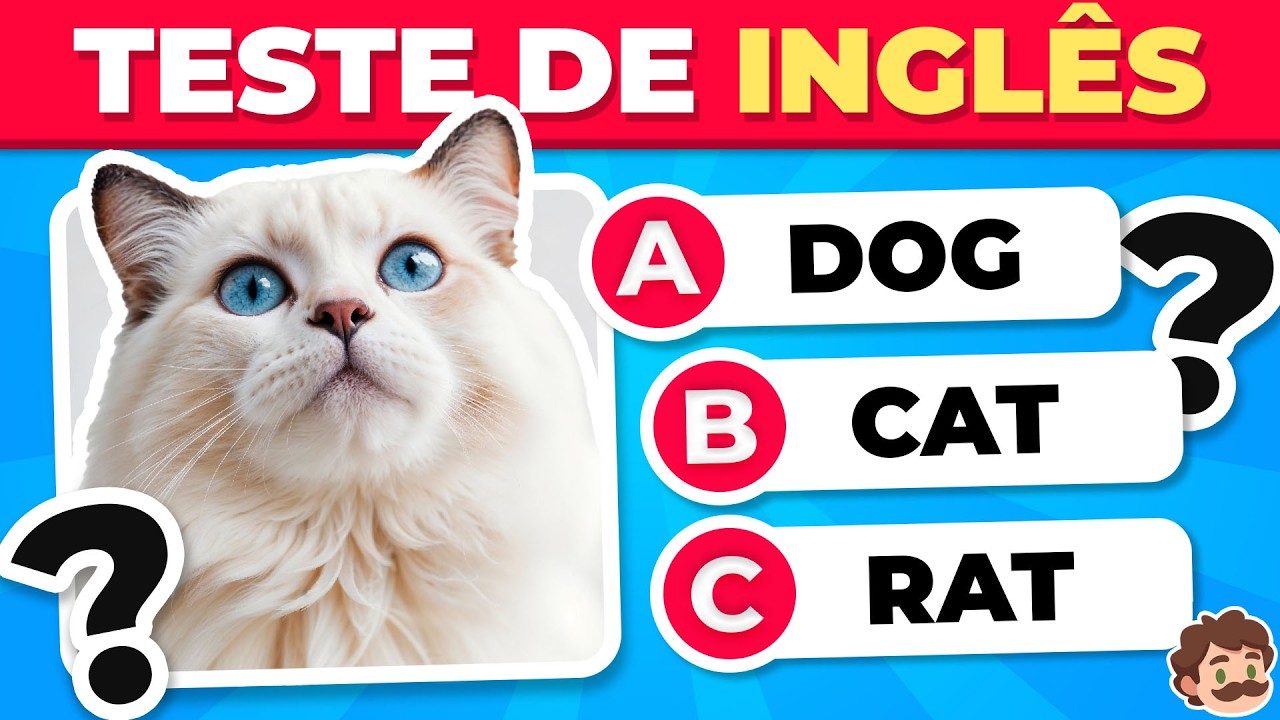 Quiz para iniciantes em *INGL&Ecirc;S*! 🤔🇺🇸 | 32 perguntas e 2 desafios! 🧠📚 #quiz