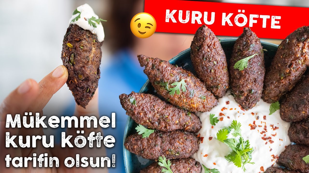 Mükemmel Kuru Köfte Tarifin Olsun 🧆 Yazın En Güzel Lezzeti ve Tahinli Yoğurtlu Batırmalık😍