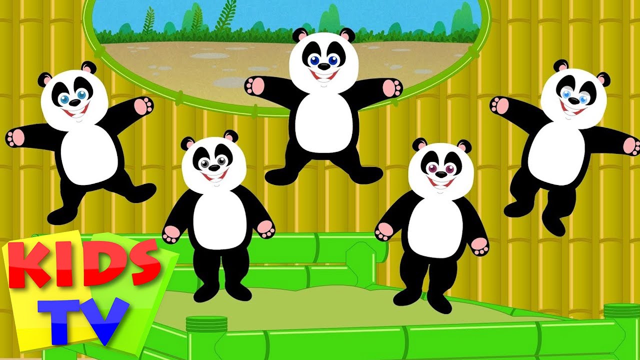 five little pandas | panda songs | panda nursery rhymes | little pandas | kids videos and songs