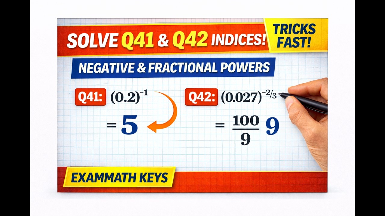 Master Negative Powers Instantly | Exam Indices Questions Solved