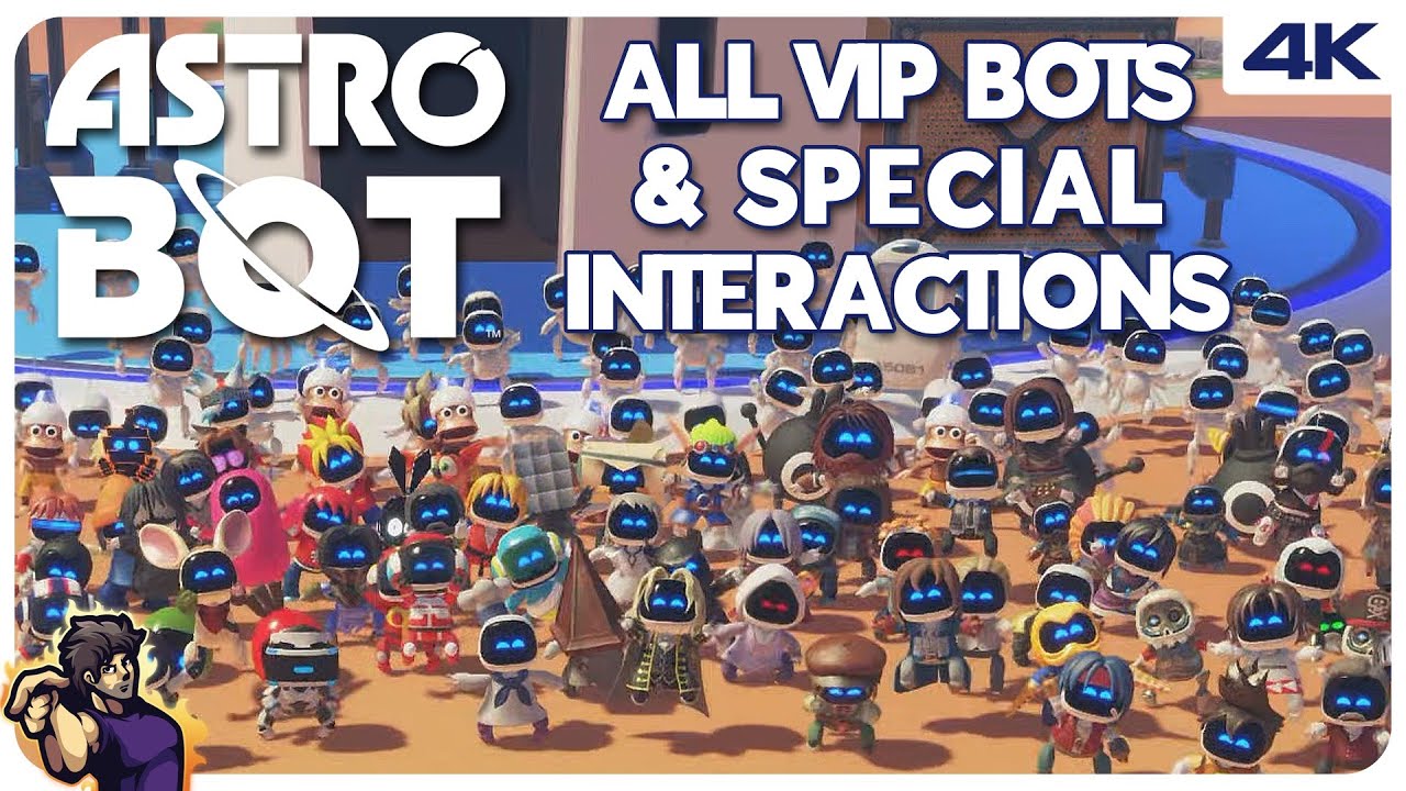 Astro Bot - All VIP Bots & Special Interactions (4K 60FPS)