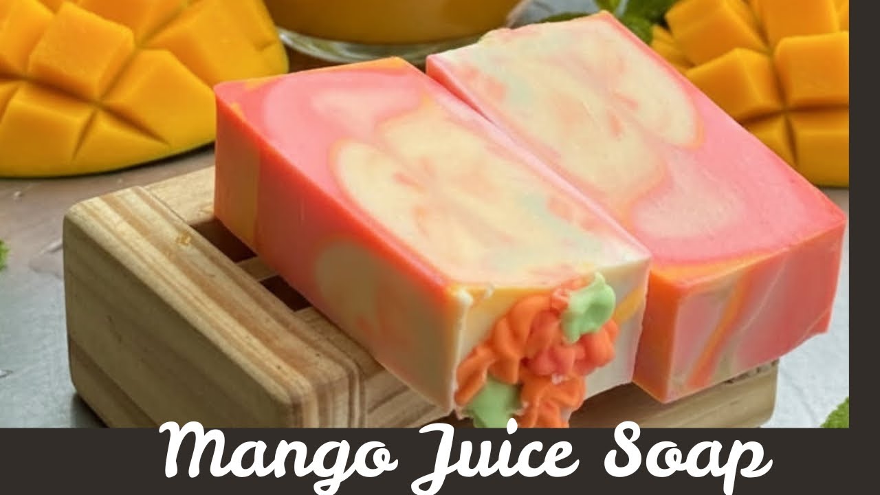 Mango Juice Soap #coldpressedsoap #soap #smallbusiness #coldprocesssoap 