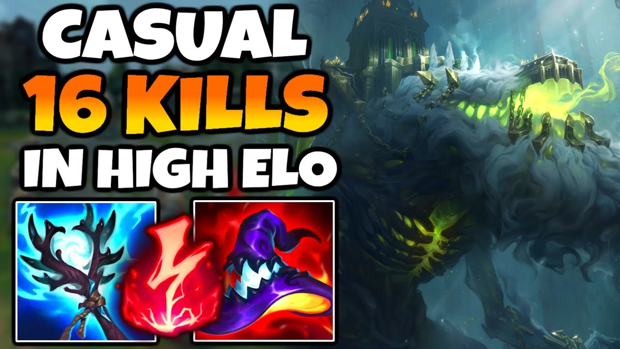 Casual 16 Kill AP Cho'gath Mid in High Elo