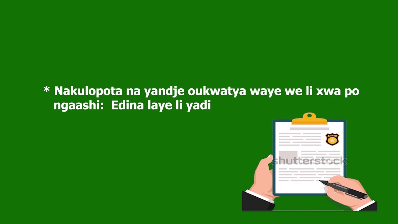 Oshikwanyama Grade 10 & 11, Olopota