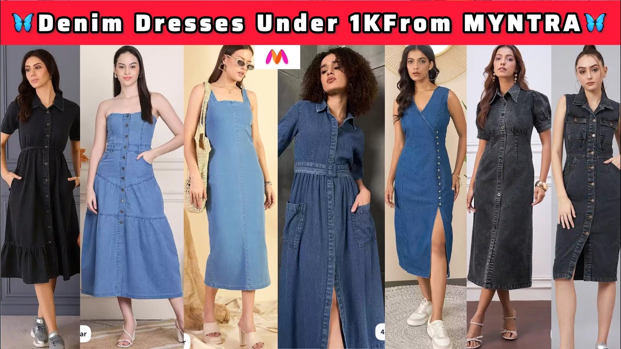 🦋Denim Dresses From MYNTRA #denim #dress #myntra #myntrahaul #trendyfashion 