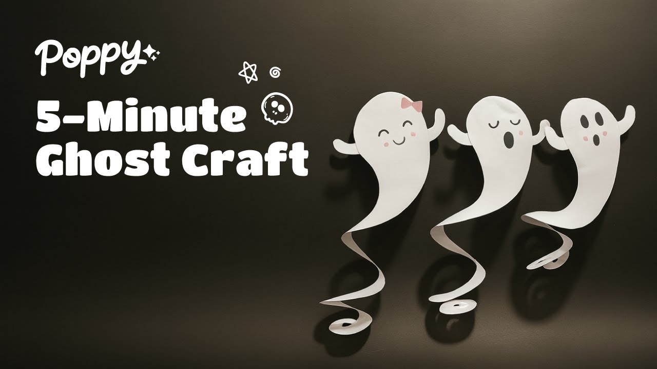 Easy Halloween Decorations with Paper – DIY Spiral Ghost Decoration