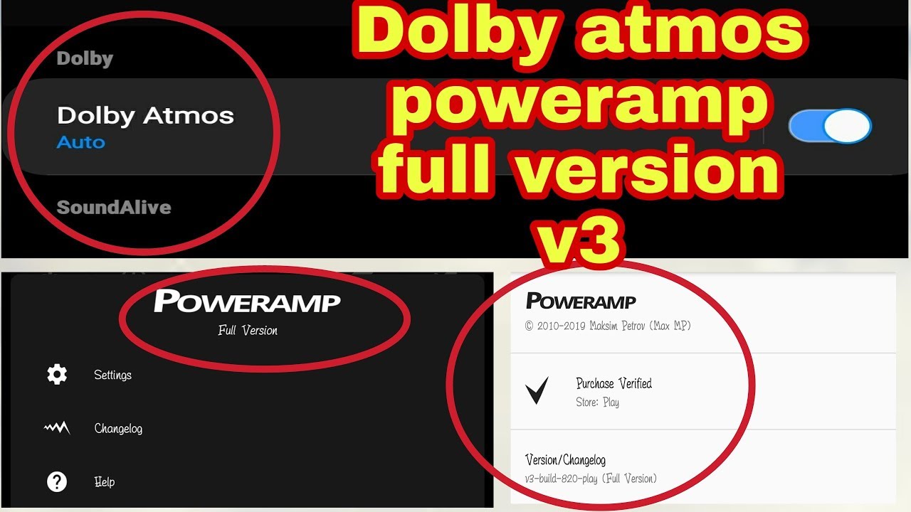 Dolby atmos poweramp v3 . full version
