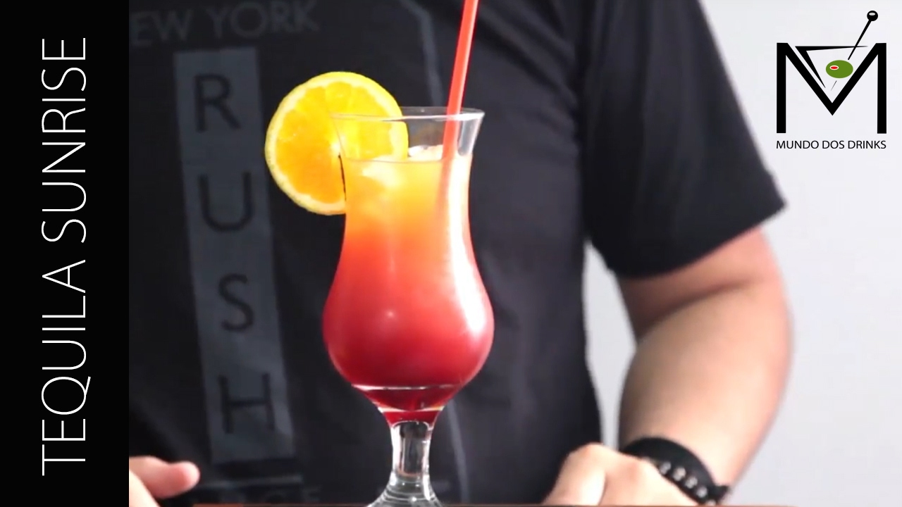 COMO FAZER TEQUILA SUNRISE