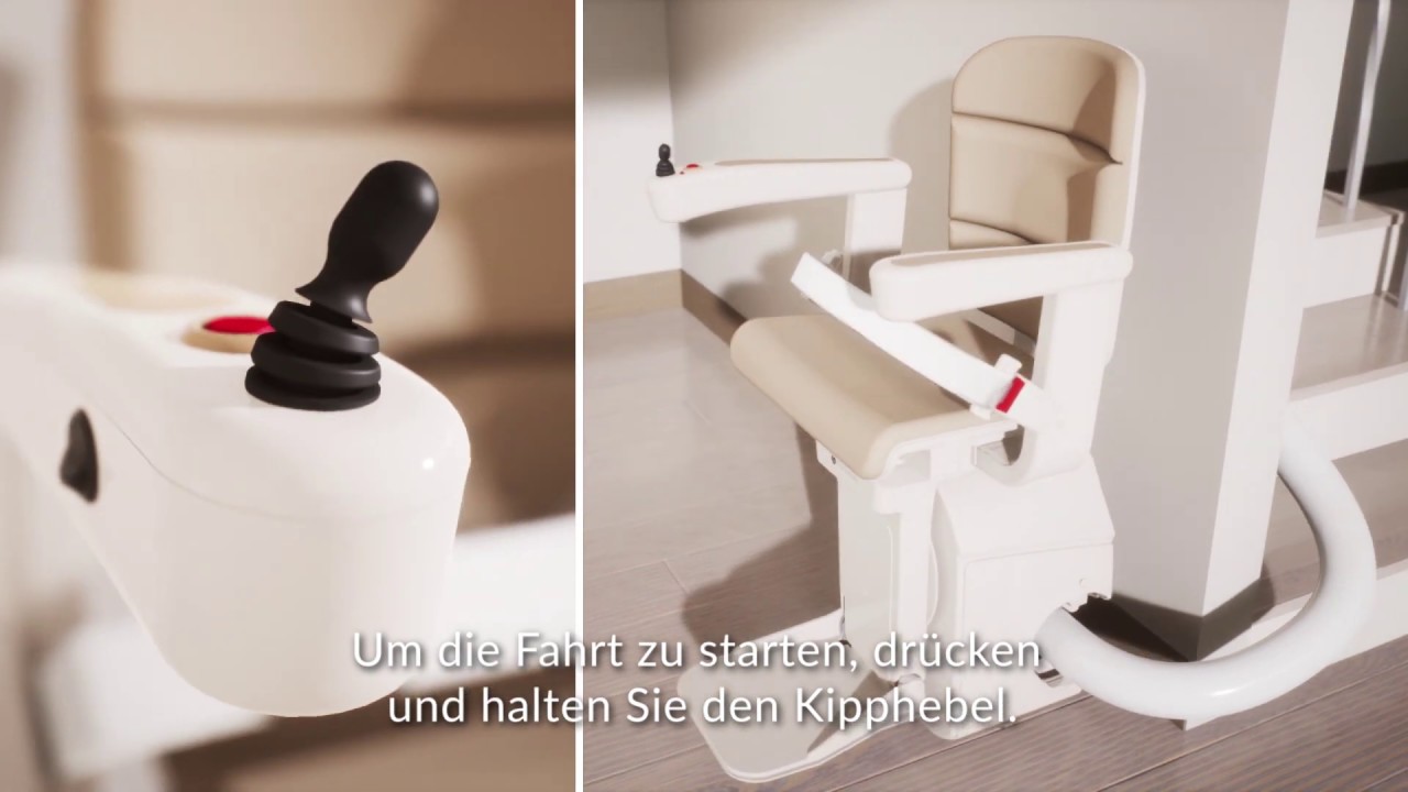 Kurventreppenlift Freecurve von Handicare unser Kurvenwunder auf nur 1x Schiene