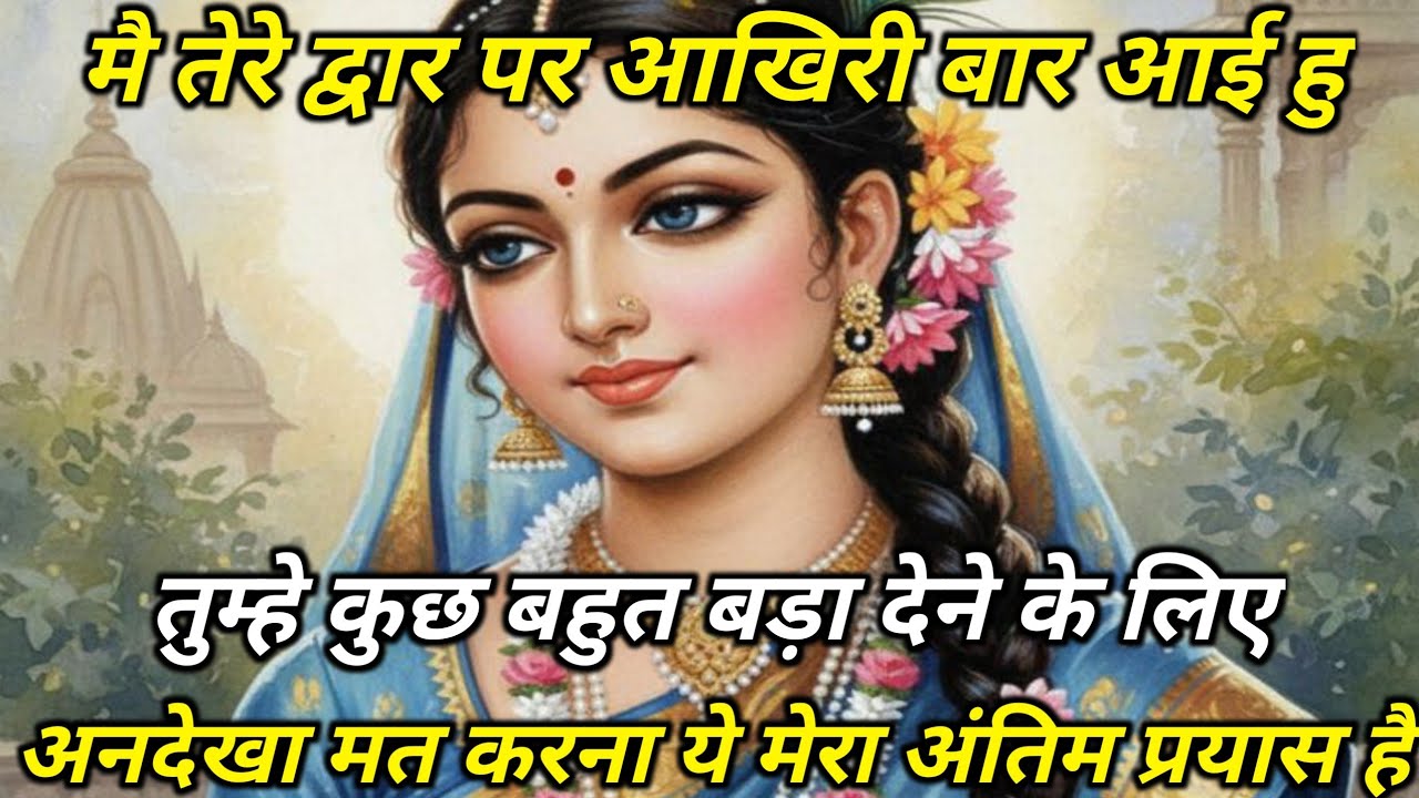 मै तेरे द्वार पर आखिरी बार आई हूं तुम्हे कुछ देने के लिए अनदेखा मत... radharani ka sandesh