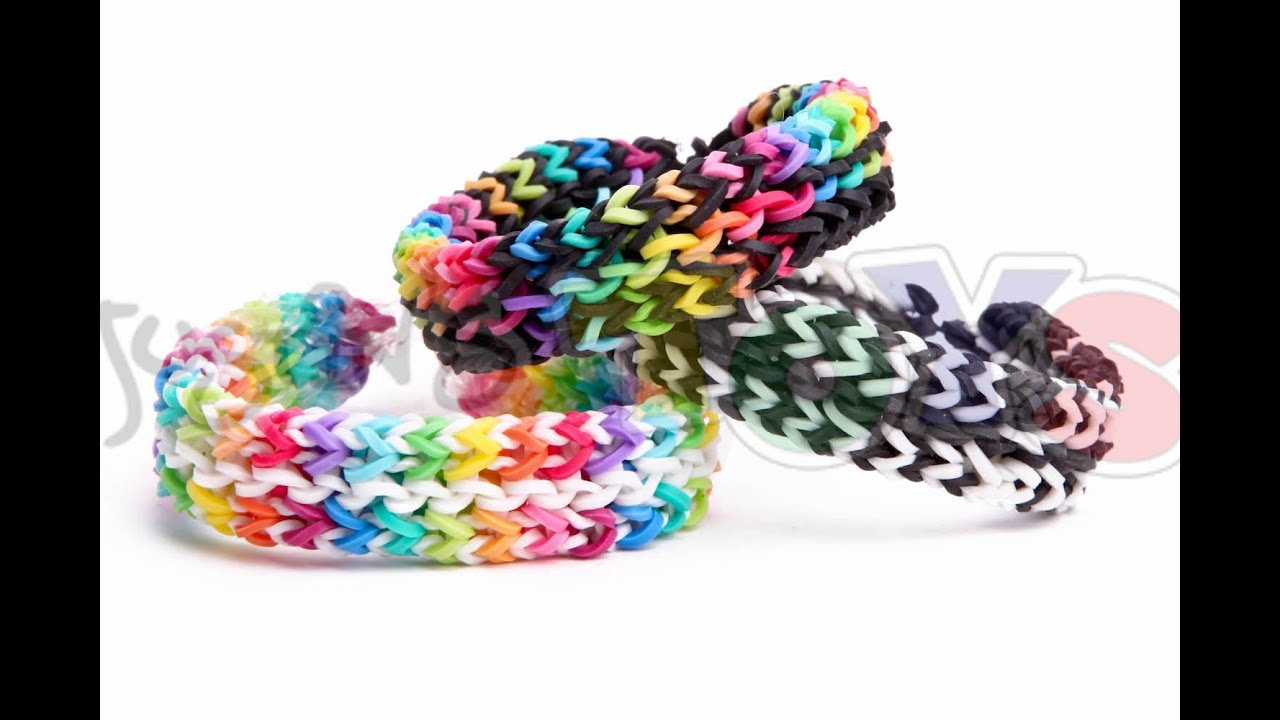 Reversible Flat Mid Stagger Bracelet - Rainbow Loom and Monster Tail Tutorial