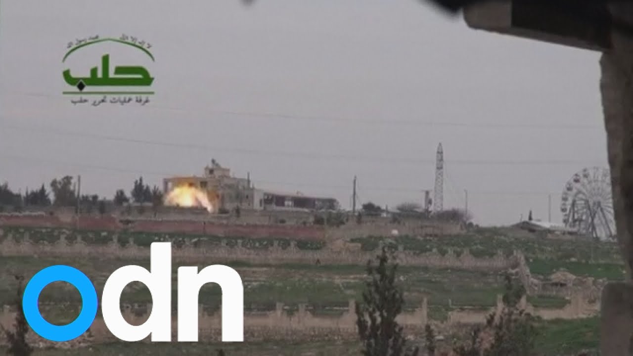 Amateur video purports to show Syrian rebels fighting government troops in Aleppo