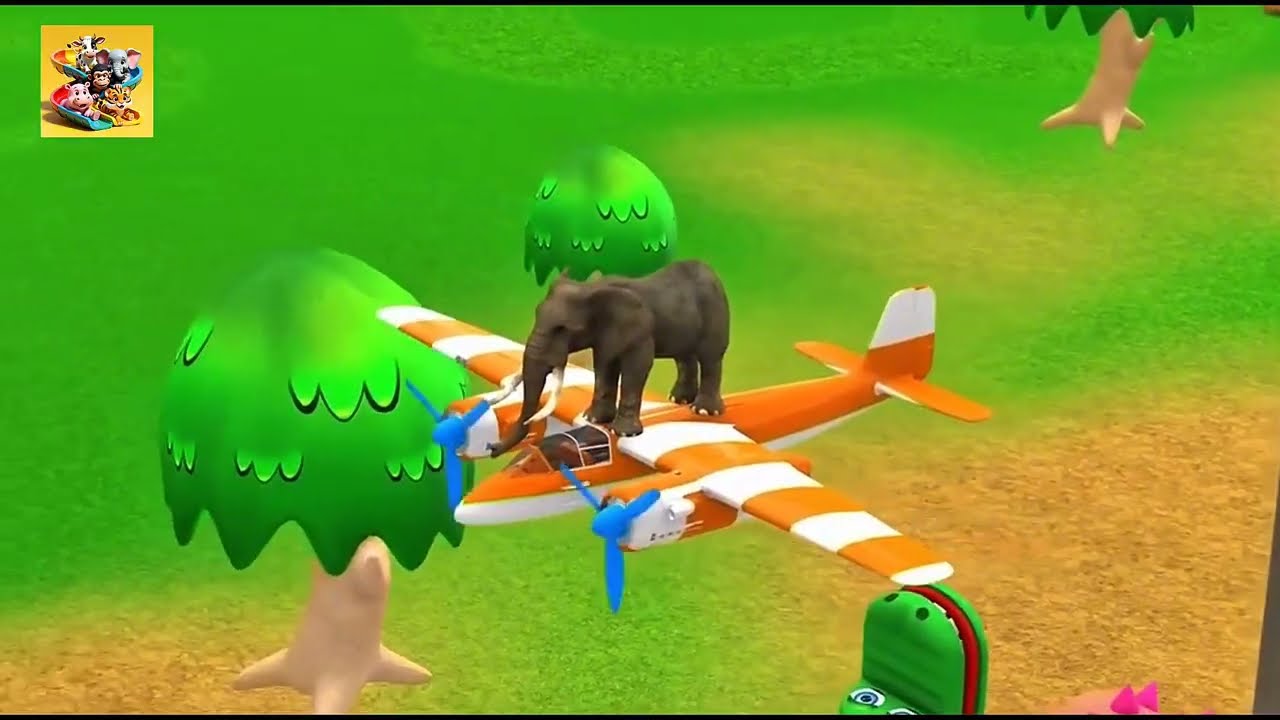 Long Slide 3D Animal Game 🐄🐘 Gorilla & Tiger Funny Animal Racing