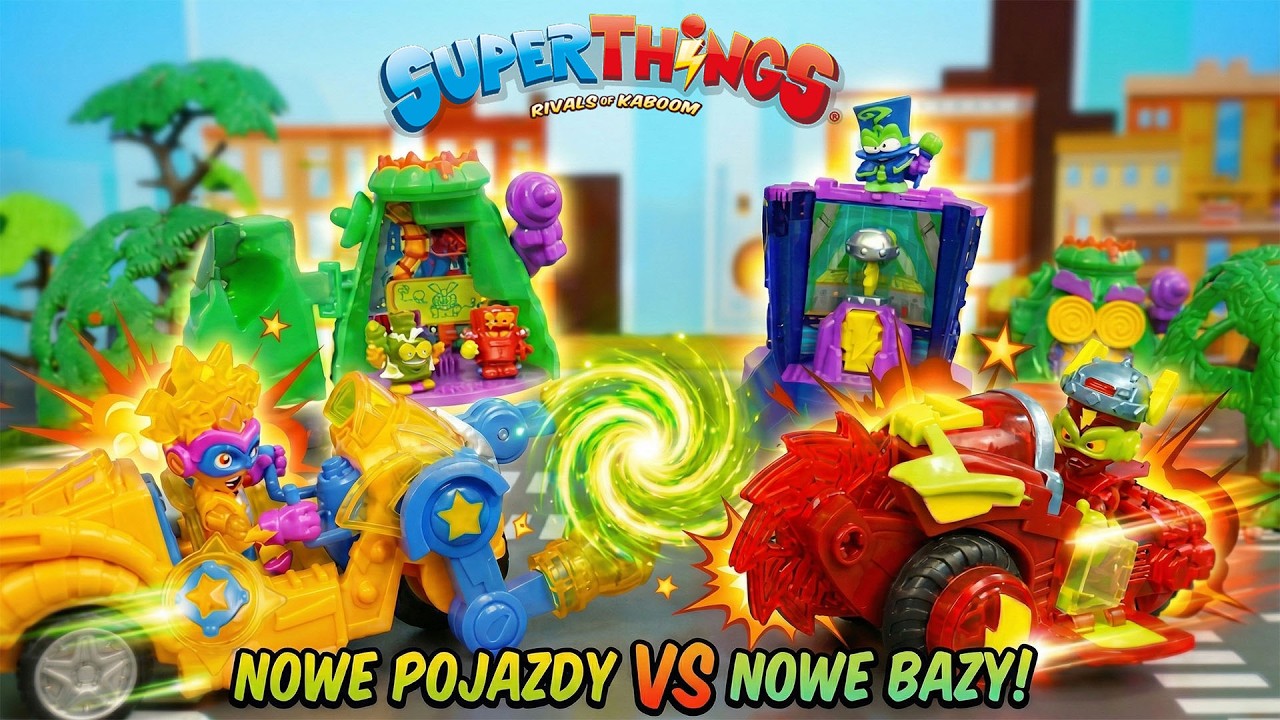 Superthings po polsku 💥 Starcie Tytanów w Kaboom City! Bazy vs Pojazdy z Kazoom Power! 🚗⚡