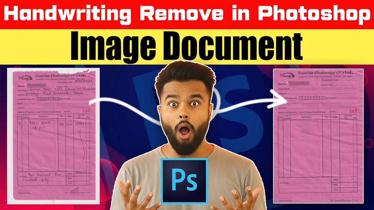 How to Edit any Document in Photoshop | How to Remove handwriting in any Image Document in Photoshop