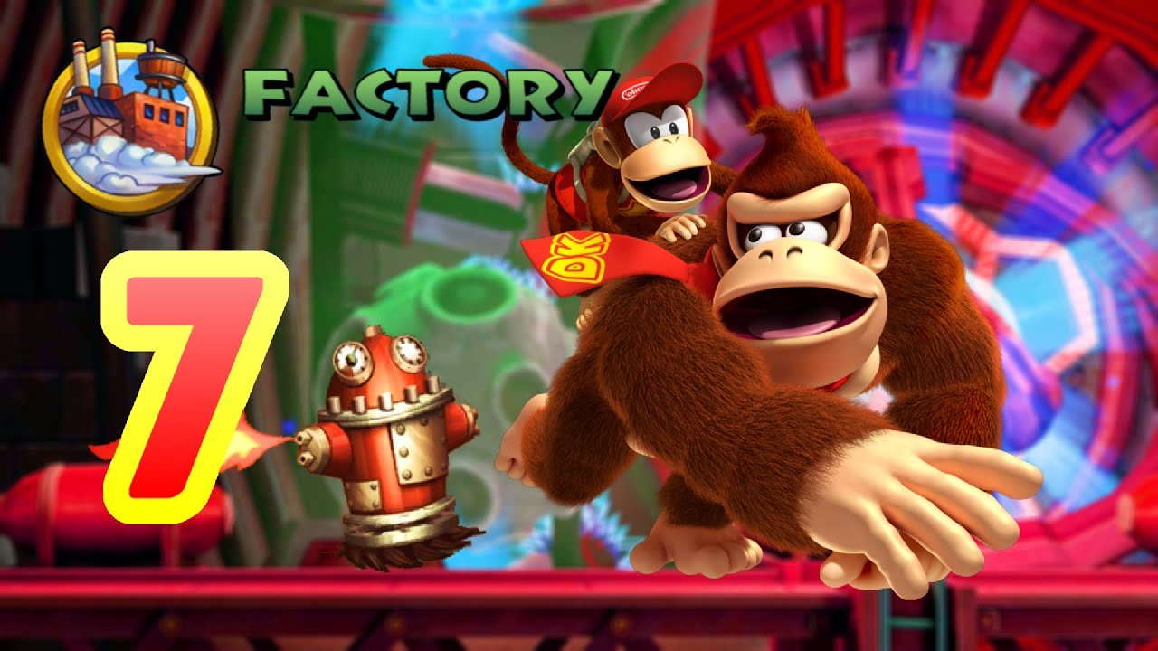 Donkey Kong Country Returns HD - Factory (World 7) [4K]