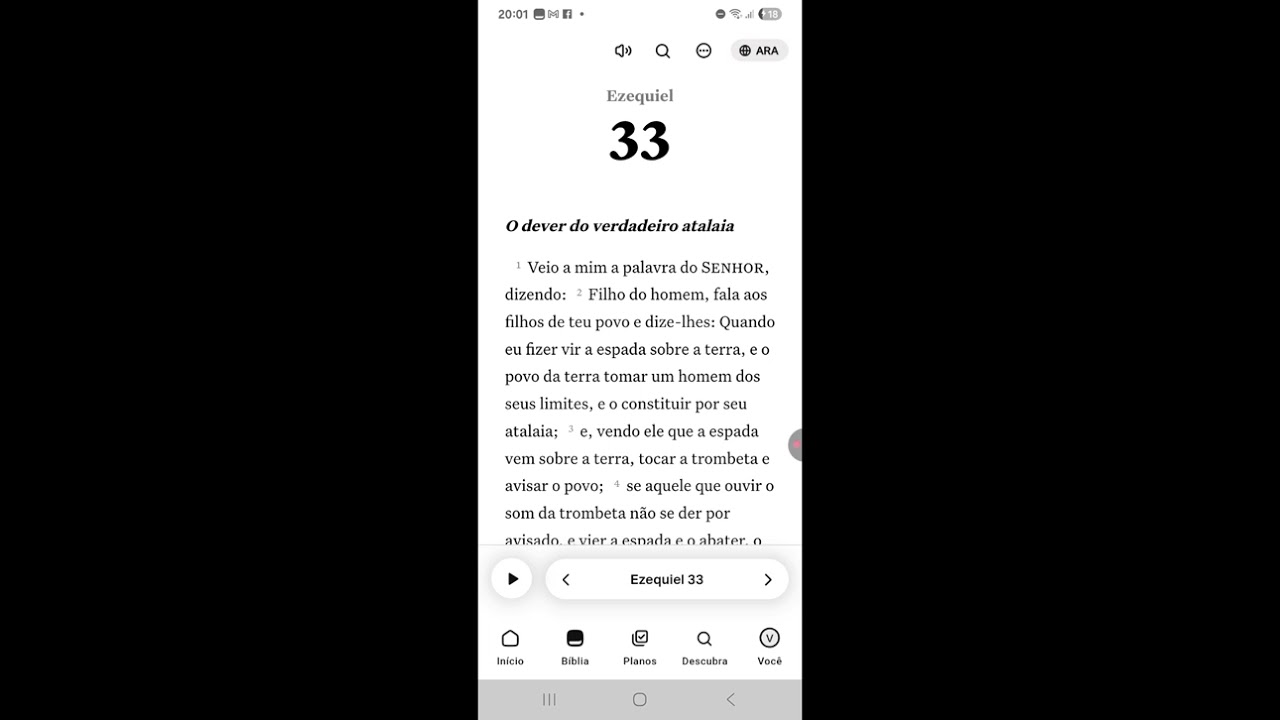 Leitura do livro de Ezequiel capítulos 32,33,34 e 35