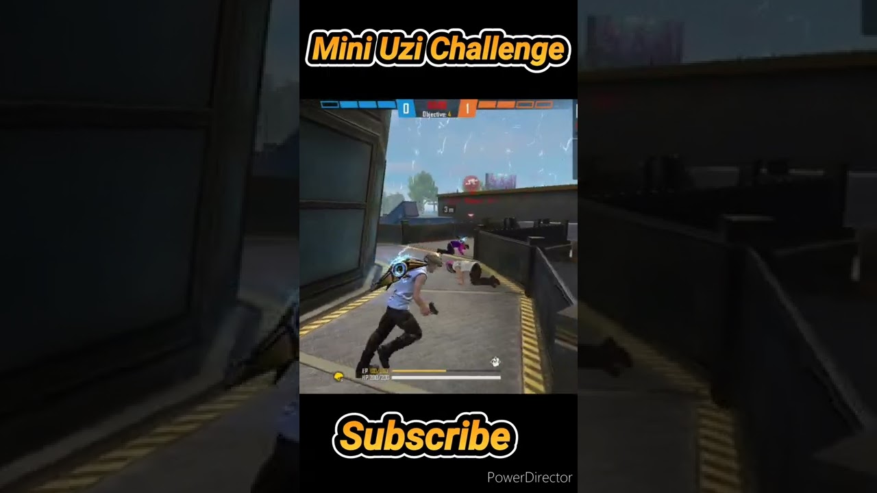 Mini Uzi Challenge Only Haedshot | Gamer | #freefire #shortvideo