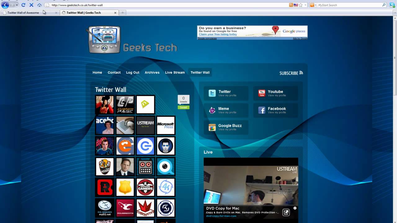 Twitter Wall of Awesome