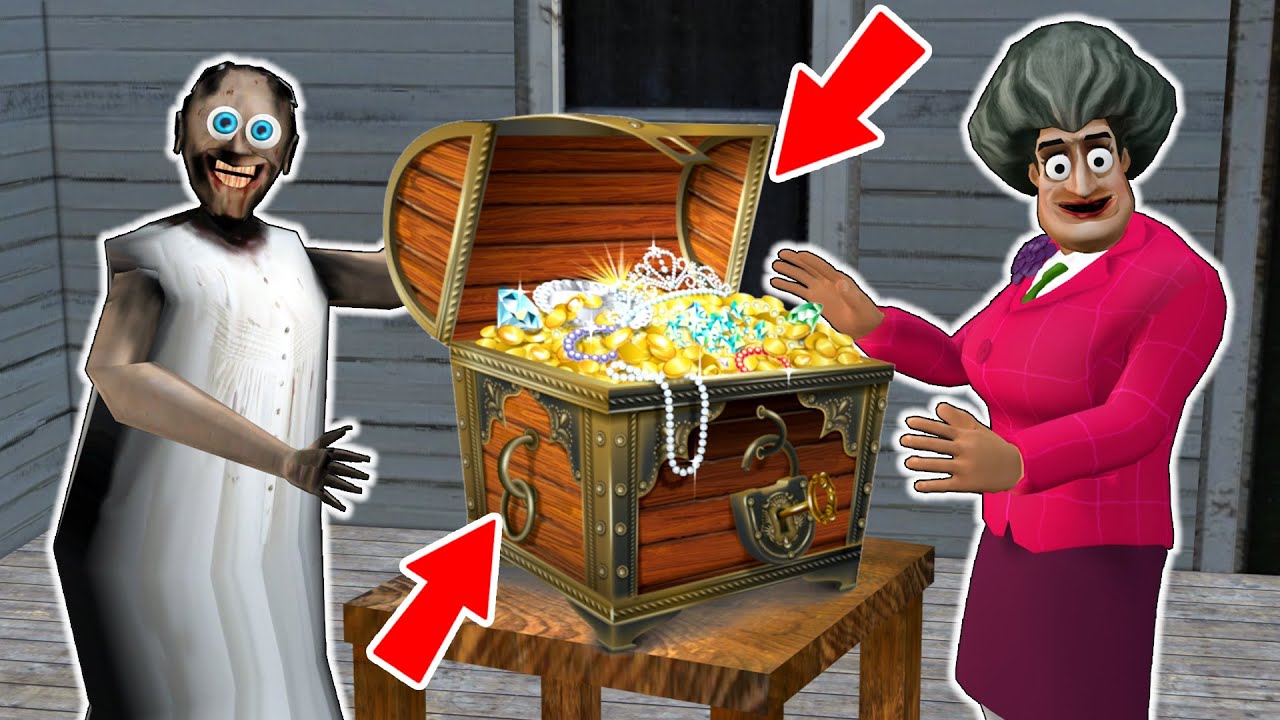 Granny vs Scary Teacher - Finds a Treasure Chest - funny horror animation parody (p.311)