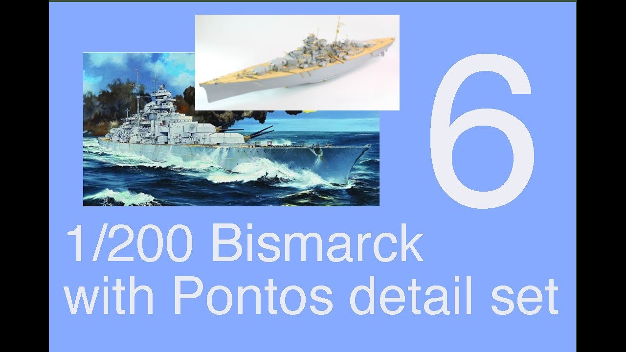Trumpeter 1/200 DKM Bismarck Full build with Pontos detail set Part 6