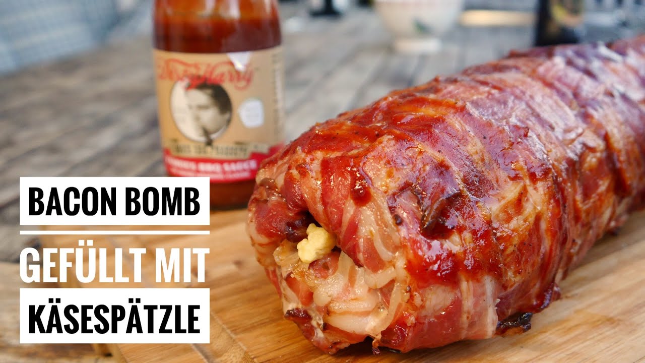 #114: Bacon Bomb mit Käsespätzle-Füllung - eine Variation des Klassikers vom Holzkohlegrill