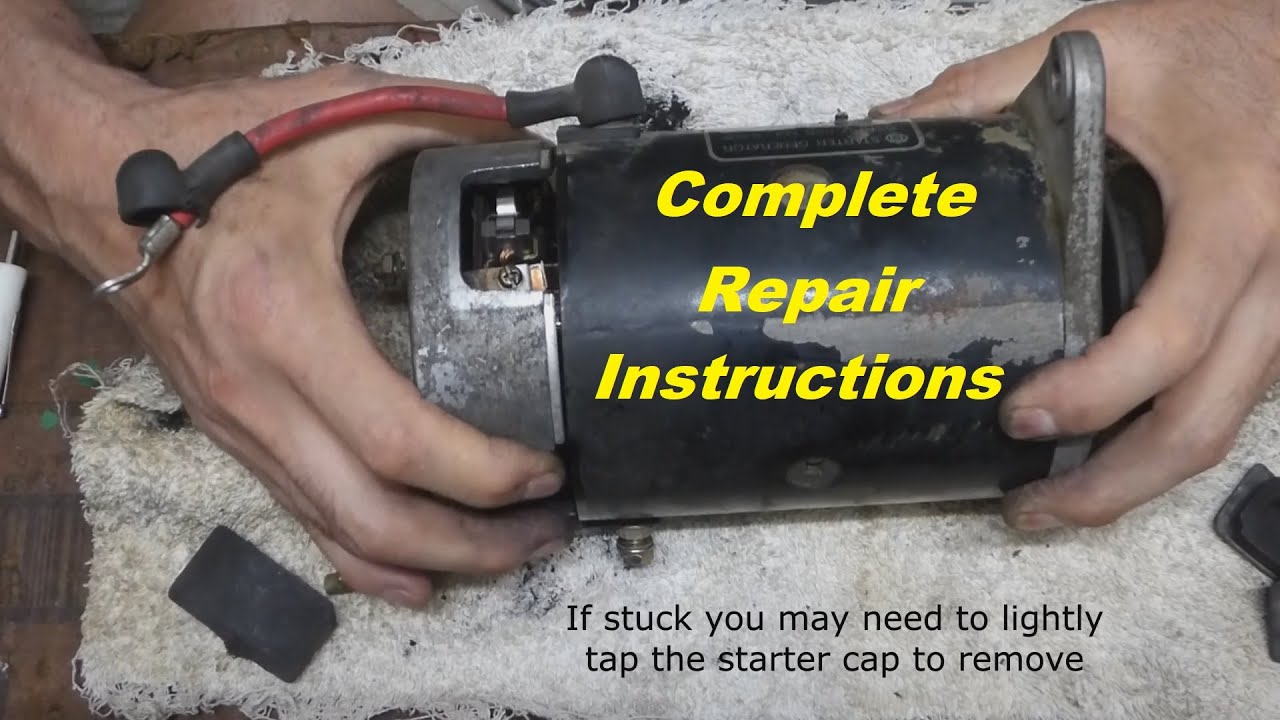 Golf Cart Starter Generator Testing & Repair - How to Replace Brushes