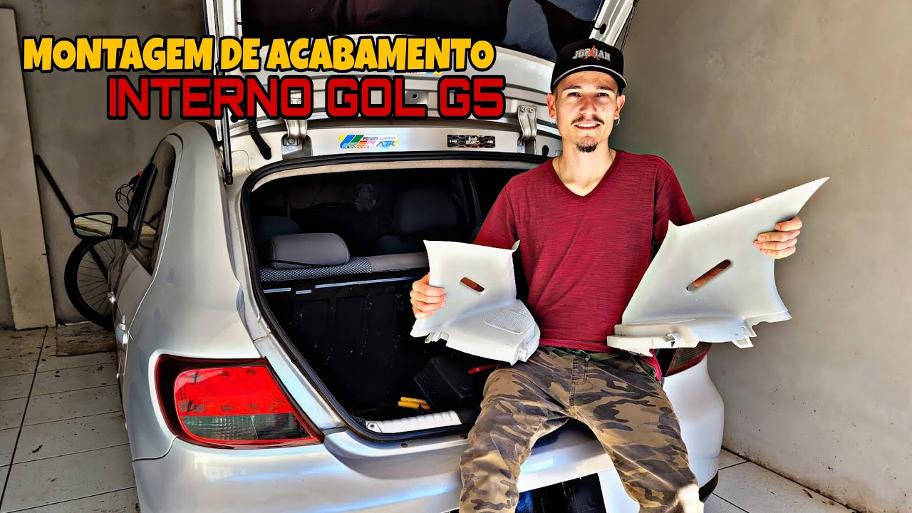 MONTAGEM DE ACABAMENTO INTERNO GOL G5 / SUPORTE DO BAGAGITO