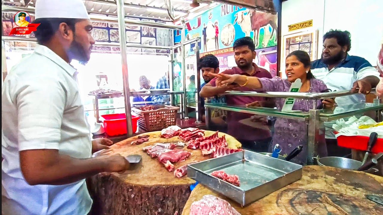 TAJ MUTTON CUTTING 🔪SKILLS P-151 || VANASTHALIPURAM