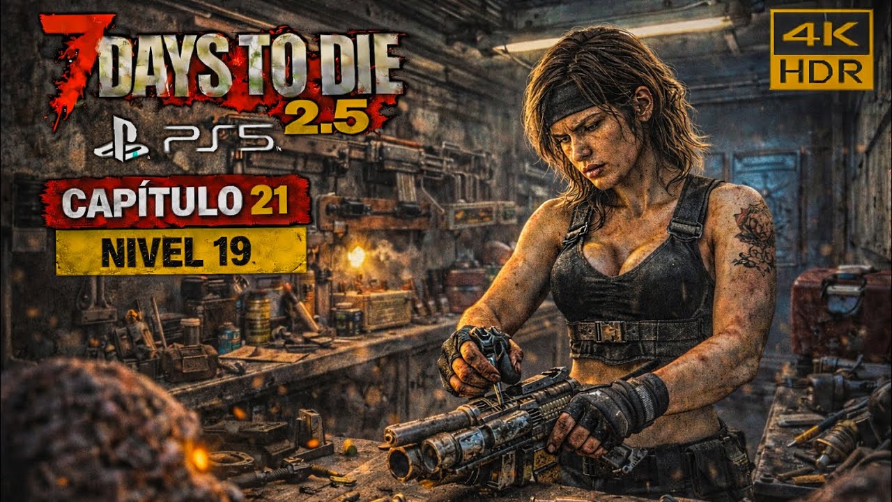 🔥 Fabricando NUEVAS ARMAS en nuestra GUARIDA | 7 Days to Die 2.5 PS5 | Cap.21 - 4K HDR