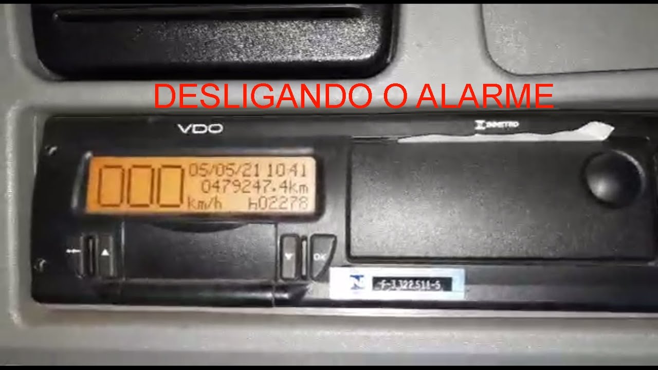 Como desativar alarme do tacógrafo