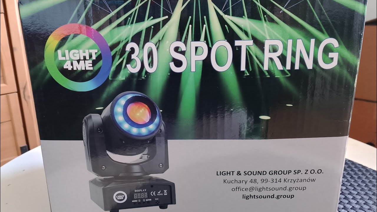 Unboxing - Ruchoma Głowa Light4Me Ring Spot 30 (30W)