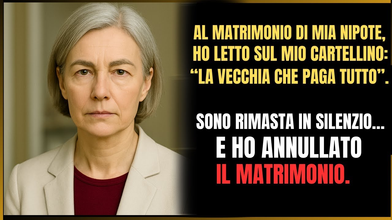 “La Vecchietta Che Sta Pagando Tutto”... Così Mi Hanno Etichettata Al Matrimonio Di Mia Nipote.