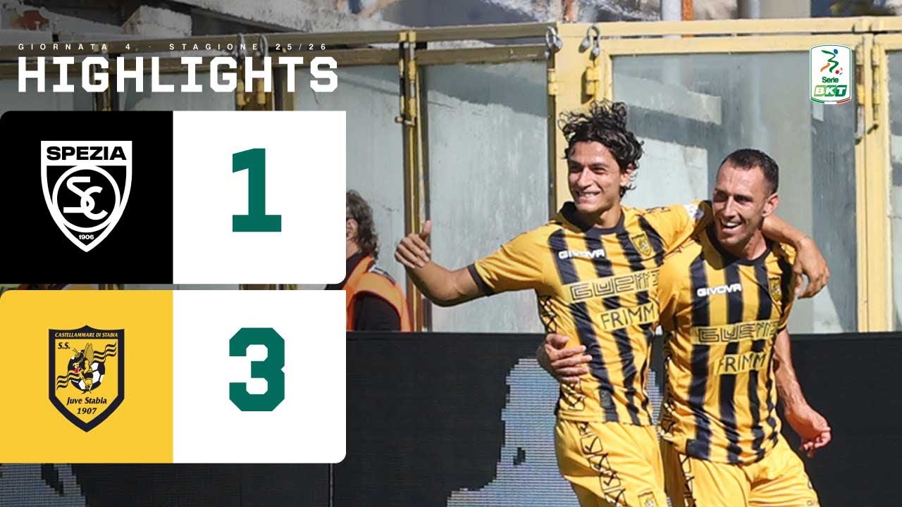Spezia-Juve Stabia 1-3| TRIS delle Vespe che vincono a La Spezia | HIGHLIGHTS Serie BKT