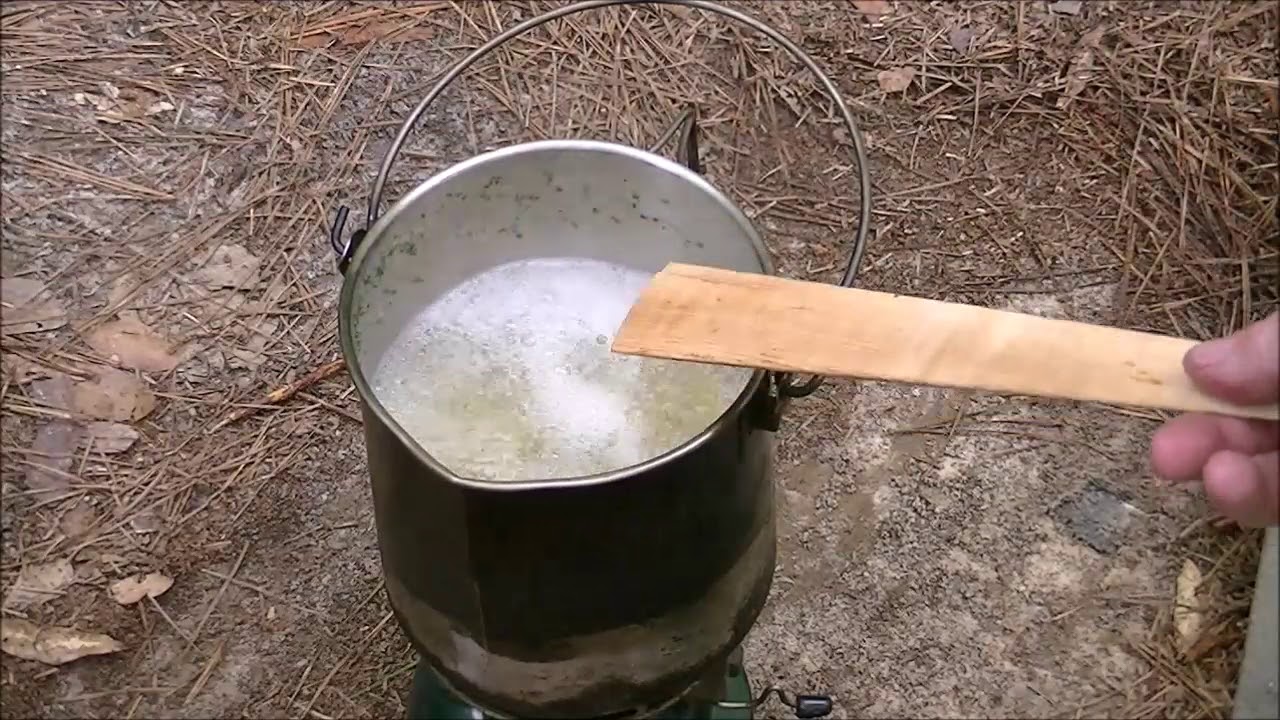 BUSHPOT COOKING CHICKEN STEW IN A PATHFINDER 2QT BUSHPOT AN EASY SIMPLE MEAL FOR CAMP.