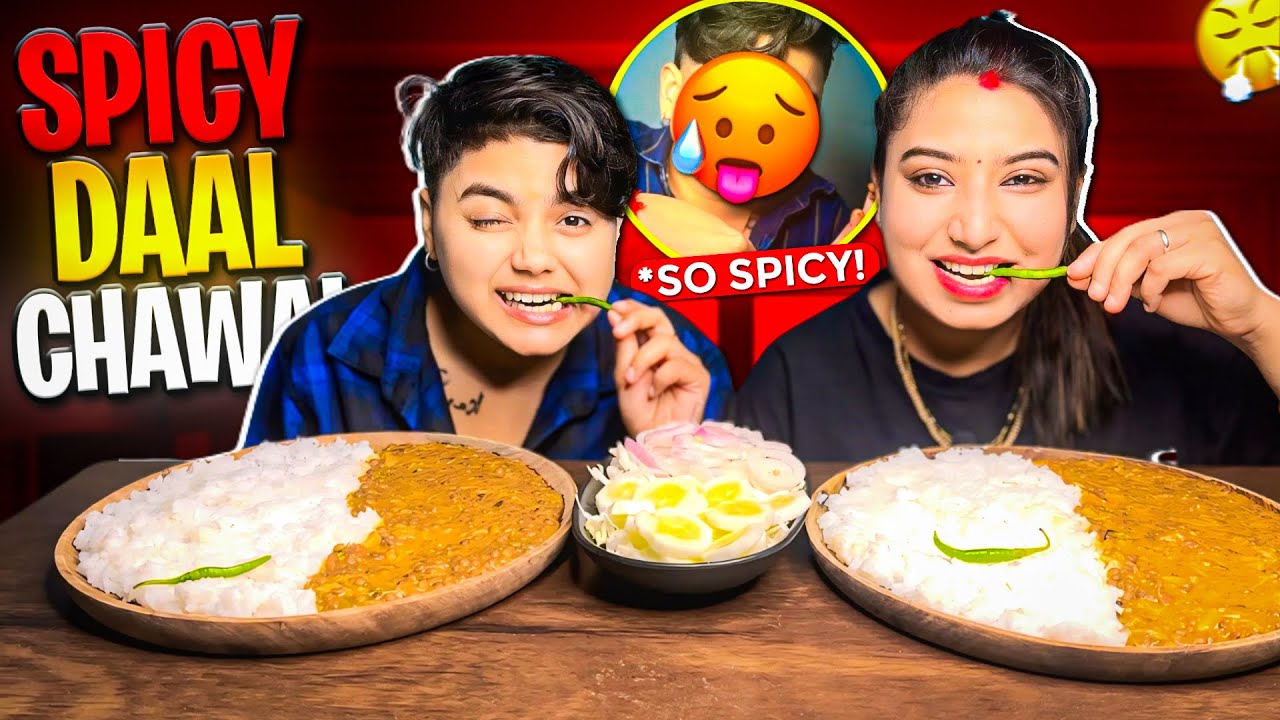 ASMR Eating Spicy Dal Chawal Mukbang 🥵| ​⁠@YashalsMukbang