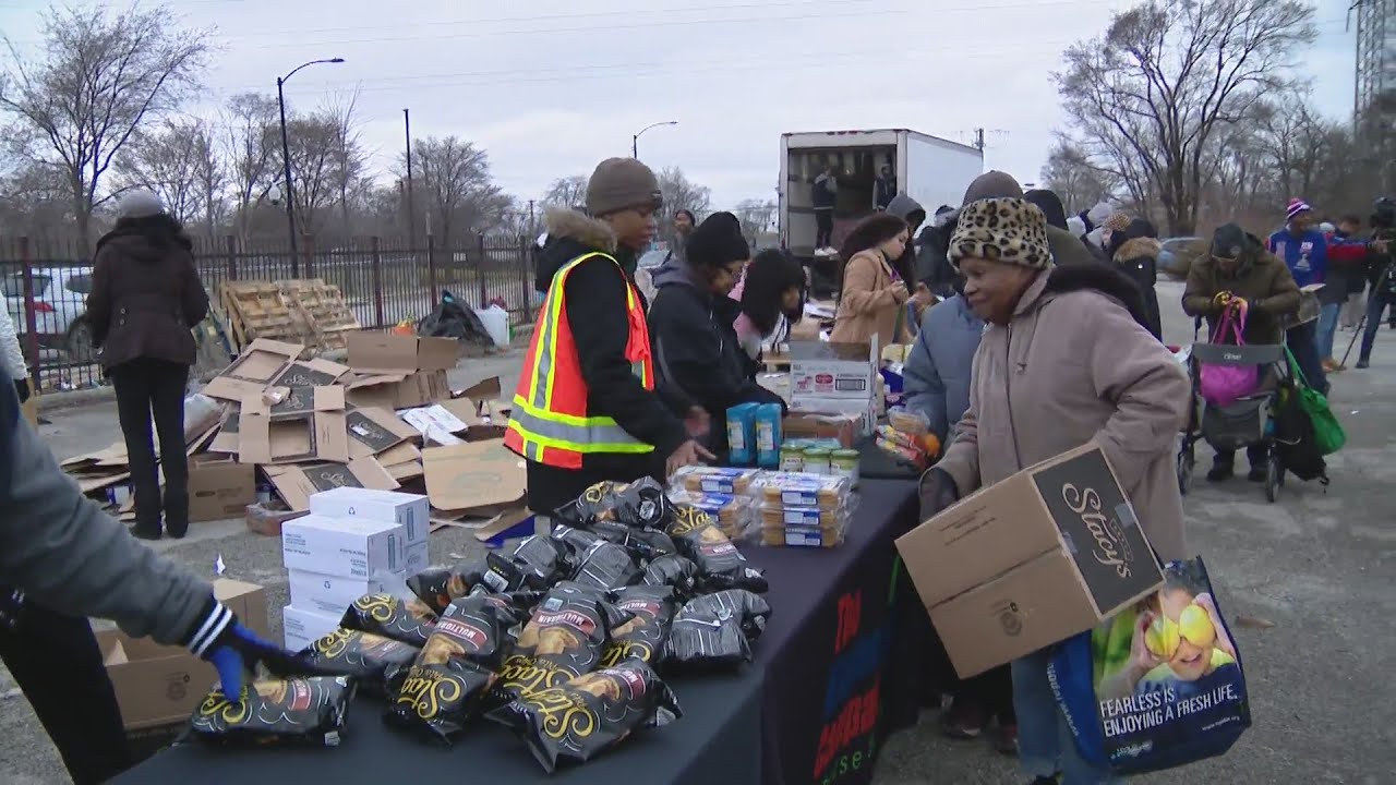 Massive food giveaway on South Side