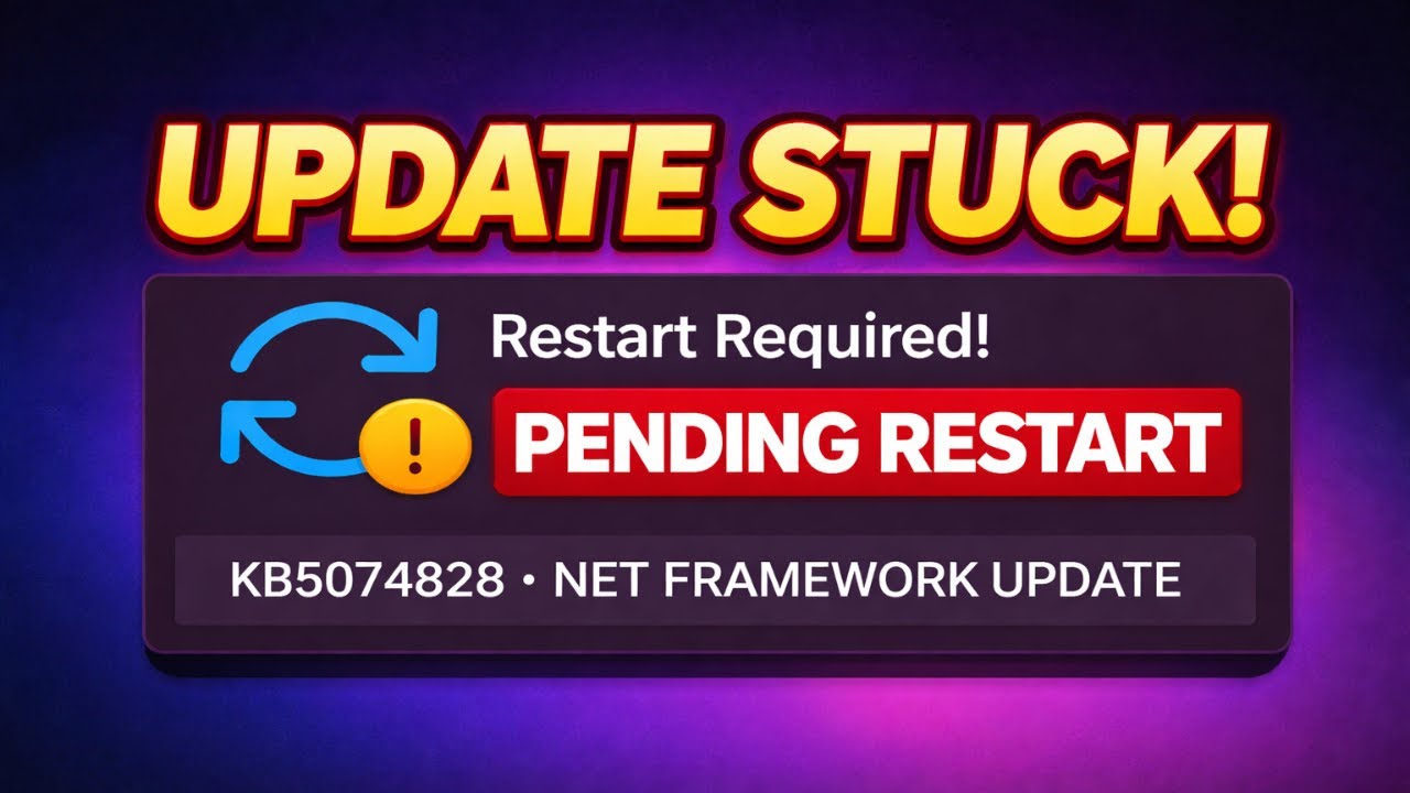Windows 11 Update Stuck on &ldquo;Restart Required&rdquo; (KB5074828) &ndash; Fix Pending Restart Loop 2026