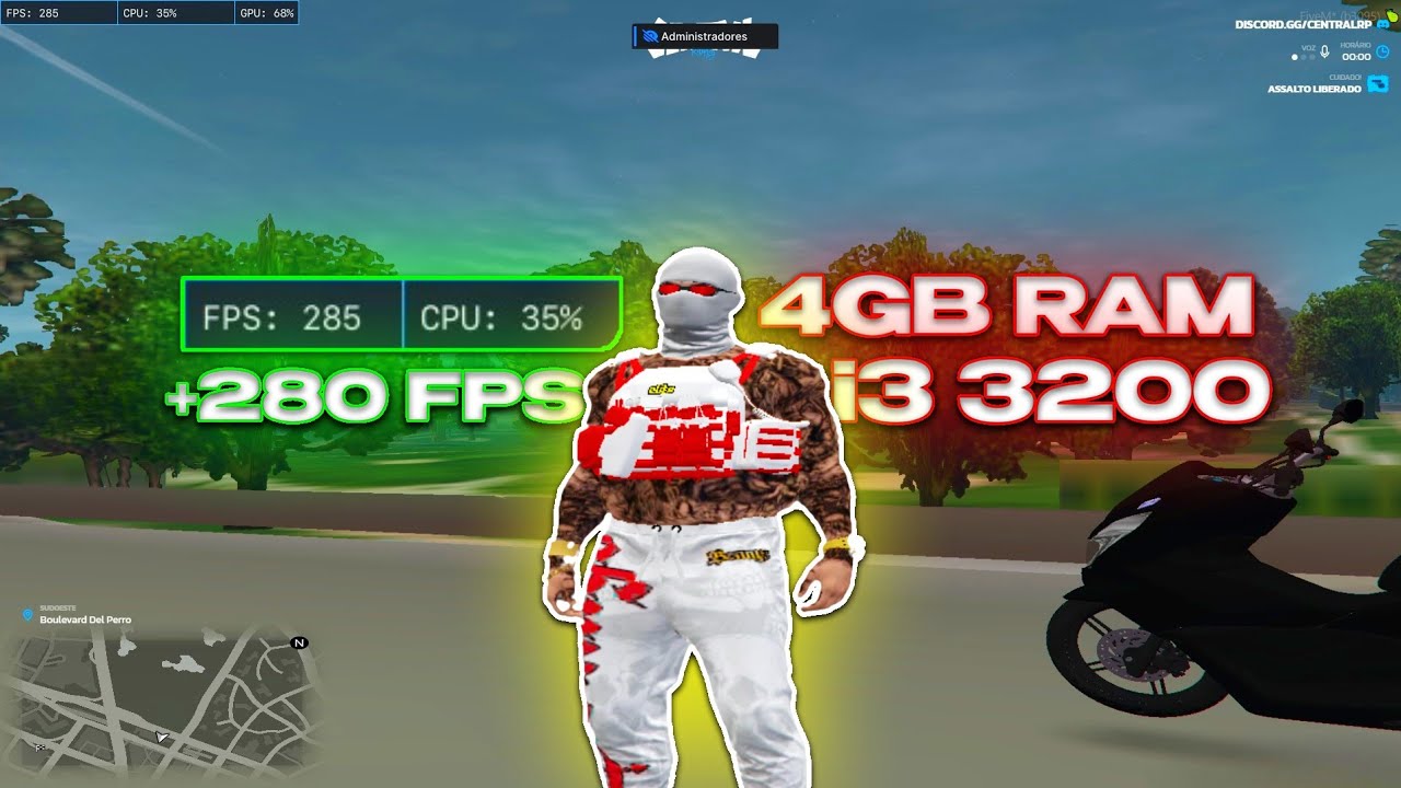 CITIZEN MAIS LEVE PRA PC FRACO COM FOCO EM FPS! +280FPS 4GB RAM NO RP! FIVEM