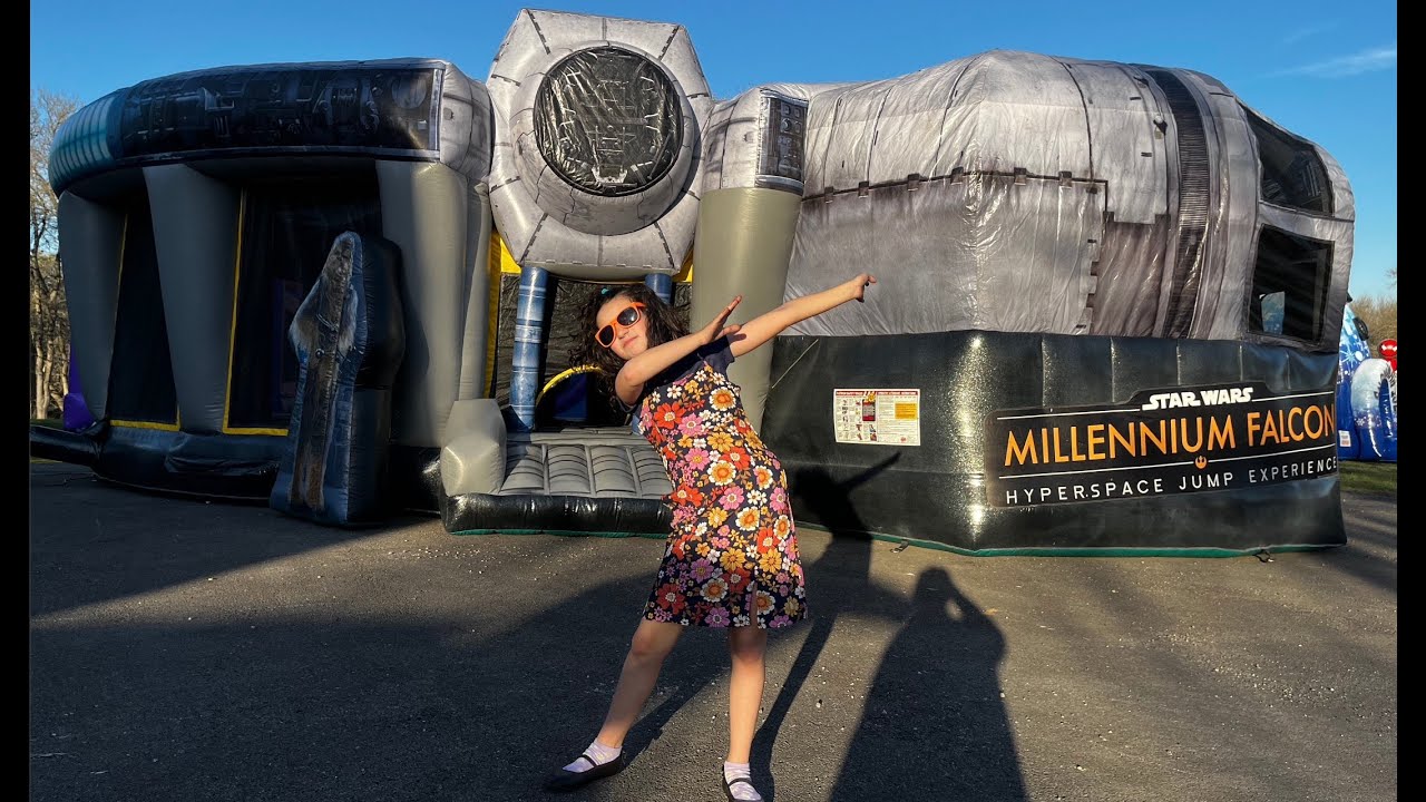 Star Wars Millennium Falcon Inflatable Bounce House from Sky High Party Rentals