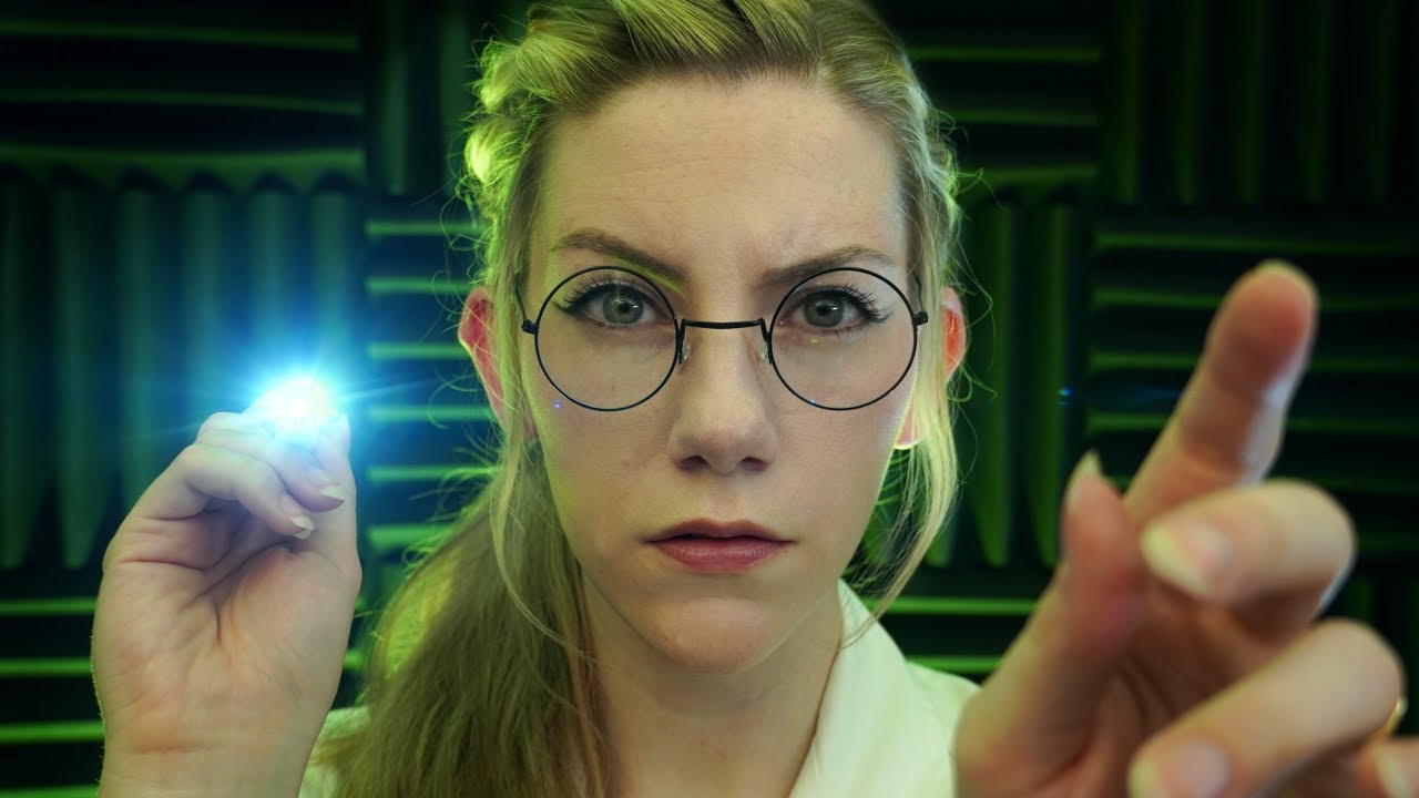 Behind Glass Examination 🧪🔬🔍 ASMR Scientist Roleplay for Sleep, Light Triggers, Typing Triggers